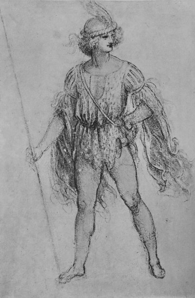 A Youth with a Lance by Leonardo da Vinci