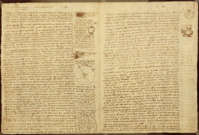 A page from the Codex Leicester, 1508-12 by Leonardo da Vinci