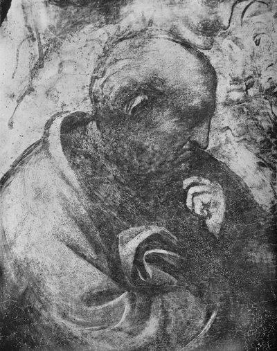 Adoration of the Magi - Head of Philosopher on the Left by Leonardo da Vinci