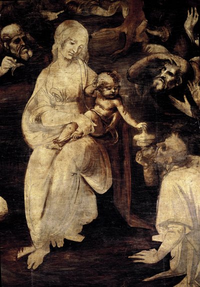 Adoration of the Magi (Detail) by Leonardo da Vinci