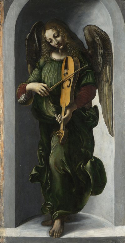 An Angel in Green with a Vielle by Leonardo da Vinci,