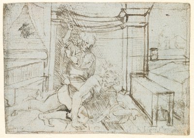 Aristotle and Phyllis (or Campaspe) by Leonardo da Vinci