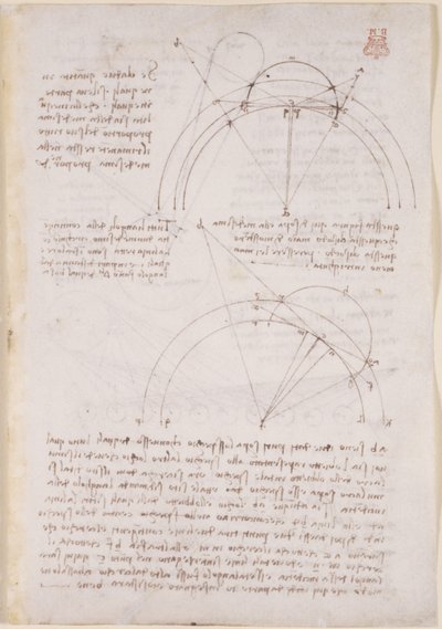 Notes and geometrical diagrams on optics, referring to Alhazen