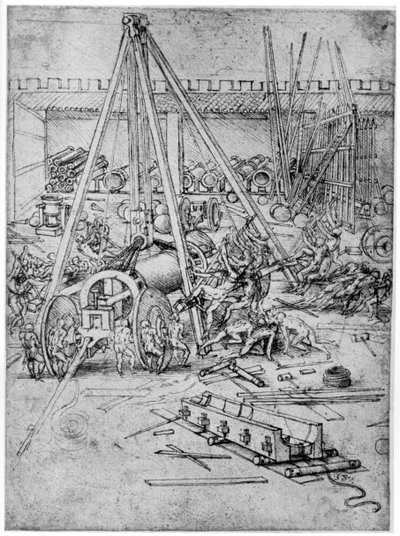 Cannon Foundry, 1487 by Leonardo da Vinci