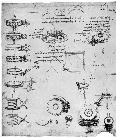 Cog Wheels (Detail) by Leonardo da Vinci