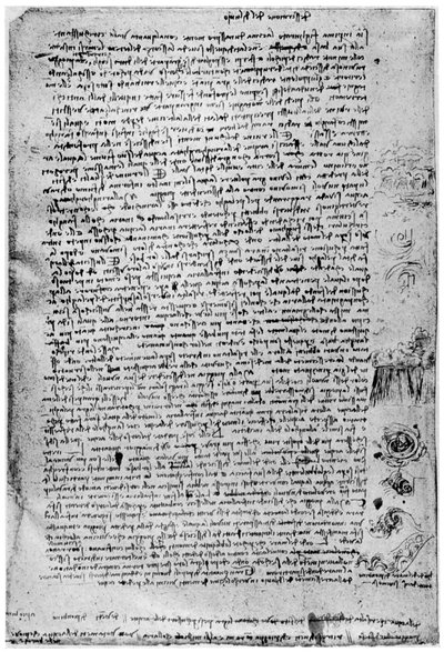 Description of the Great Flood by Leonardo da Vinci