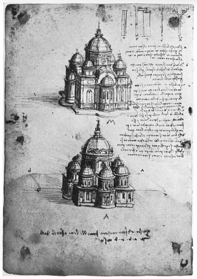 Designs for a Central Church by Leonardo da Vinci