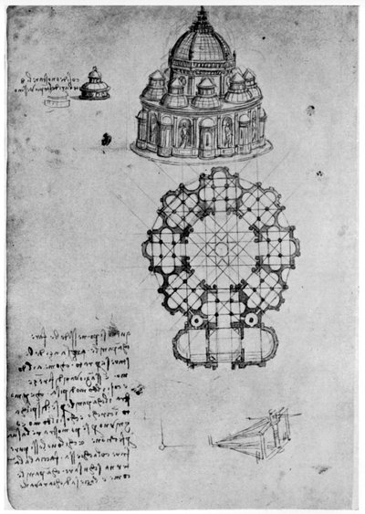 Designs for a central church by Leonardo da Vinci
