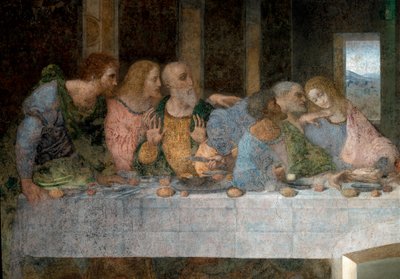 Detail of The Last Supper by Leonardo da Vinci