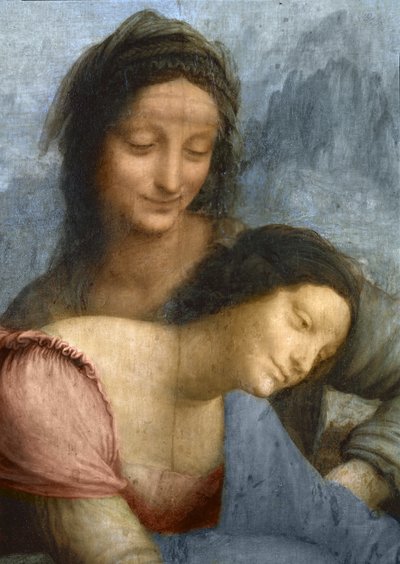 Detail of the Virgin and St. Anne from The Virgin and Child with St. Anne by Leonardo da Vinci