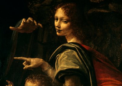 Virgin with Rocks (detail) by Leonardo da Vinci