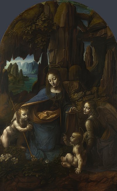 The Virgin of the Rocks (for the Altar of San Francesco in Milan) by Leonardo da Vinci