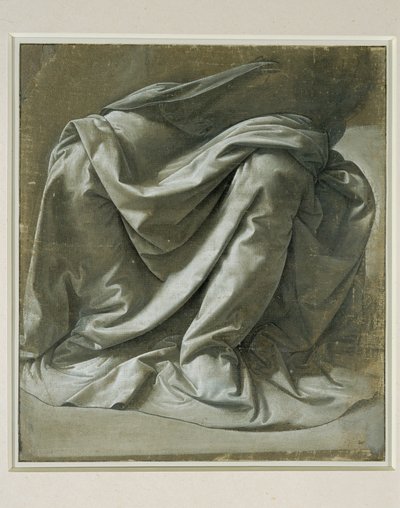 Drapery for a Seated Figure by Leonardo da Vinci