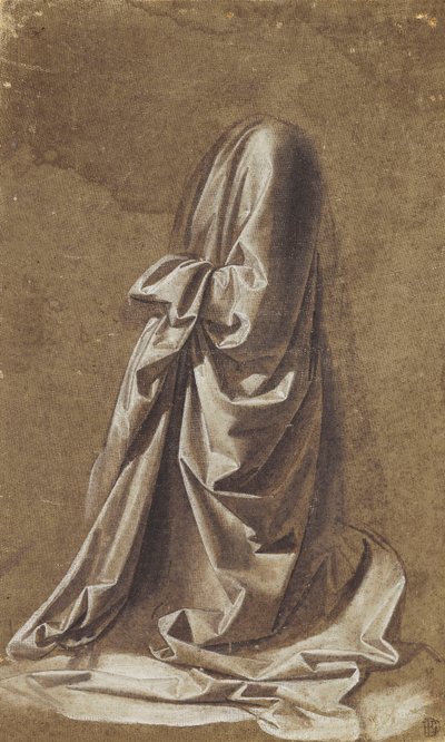 Drapery Study for a Kneeling Figure by Leonardo da Vinci