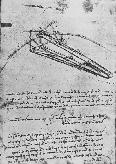 Drawing of a Flying Machine by Leonardo da Vinci