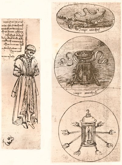 Drawings of Bernardo di Bandino Baroncelli Hanged, and Emblems by Leonardo da Vinci