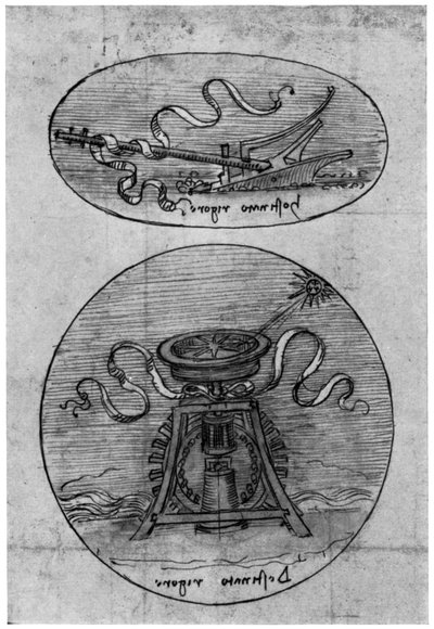 Emblem, Hostinato Rigore (detail) by Leonardo da Vinci