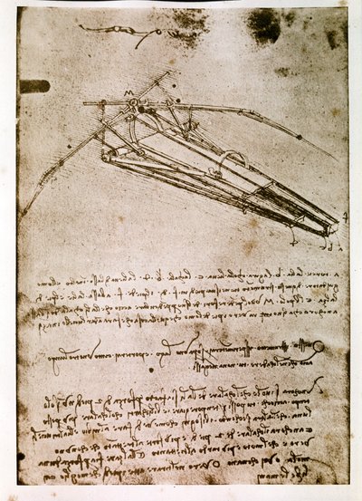 Extract from a Da Vinci Manuscript: Flying Machine by Leonardo da Vinci