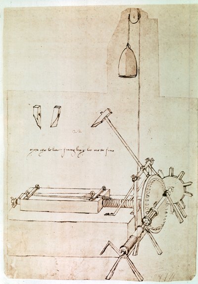 Extract from a Da Vinci Manuscript: Machine for Indenting Files by Leonardo da Vinci