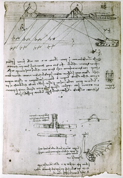 Extract from a Da Vinci Manuscript: Sea Dredge by Leonardo da Vinci