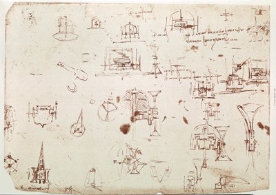 Extract from a Da Vinci Manuscript: Boat with Propulsion by Means of Wheels by Leonardo da Vinci