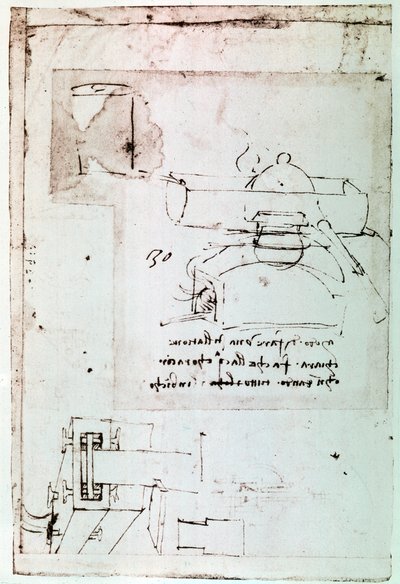 Extract from a Da Vinci Manuscript describing the principle and the construction of a Distillator with Continuous Refrigeration by Leonardo da Vinci