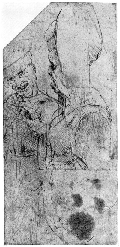 Grotesque couple, late 15th or early 16th century by Leonardo da Vinci