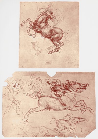 Horse Rearing, and Horsemen and Foot-Soldiers by Leonardo da Vinci