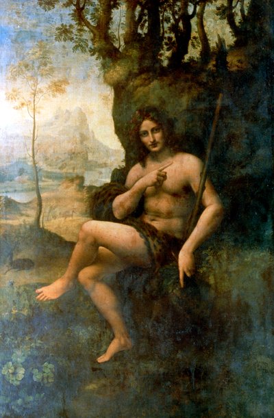 John the Baptist, with the Attributes of Bacchus by Leonardo da Vinci