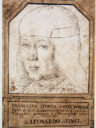 Leonardo da Vinci: Portrait of Francesco Sforza (1491-1512), Son of Gian Galeazzo Maria Sforza (1469-1494), Duke of Milan by Leonardo da Vinci
