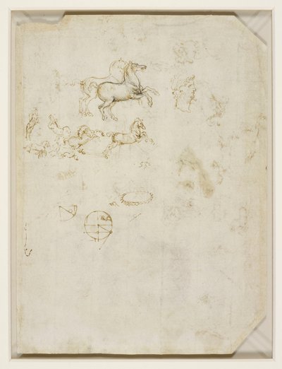Prancing Horses and the Head of Nero by Leonardo da Vinci