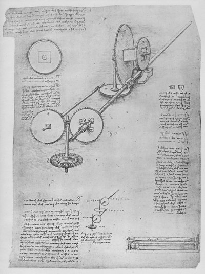 Machine for Shaping Iron Rods for Making Cannon, c1480 1945 by Leonardo da Vinci