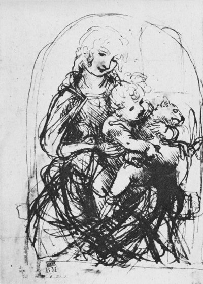 Madonna and Child with a Cat by Leonardo da Vinci