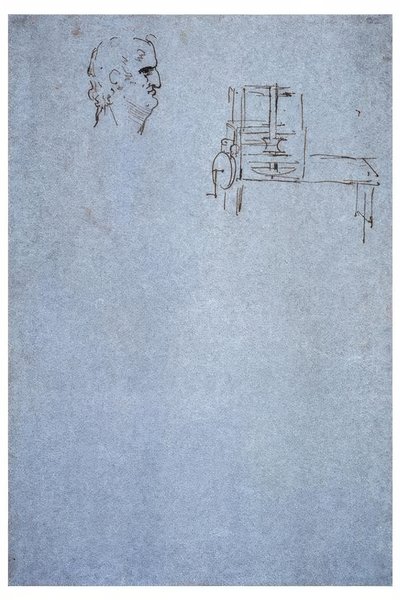 Male Profile Portrait by Leonardo da Vinci