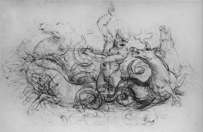 Neptune with Four Sea-Horses by Leonardo da Vinci