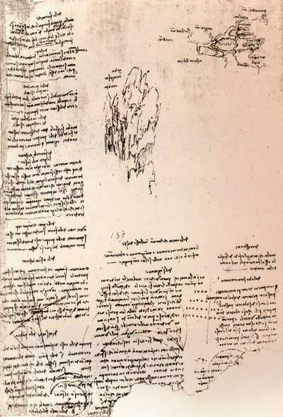 Sketch of a Peak in Armenia, and a Sketch Map of Armenia, c1472-c1519 1883 by Leonardo da Vinci