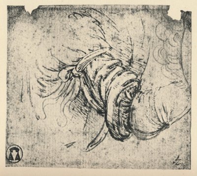 Sleeve Study for The Annunciation, 1470-1473, 1945 by Leonardo da Vinci