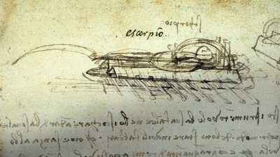 Study for a war machine Scorpion by Leonardo da Vinci (1452-1519). by Leonardo da Vinci