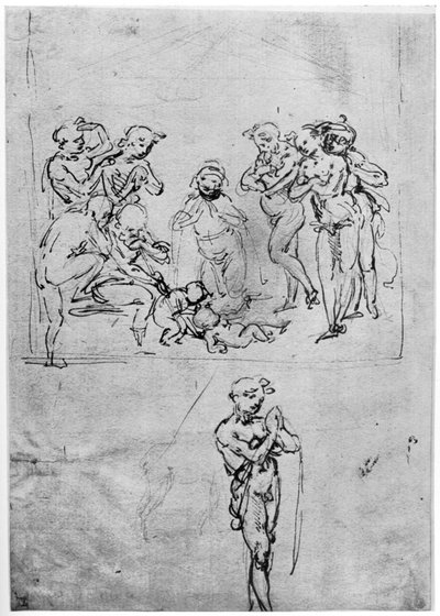 Study for the Adoration of the Magi by Leonardo da Vinci