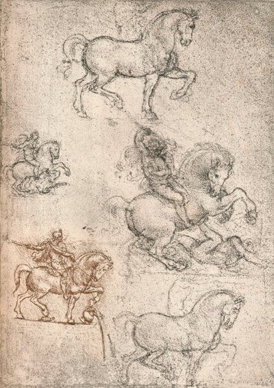 Study for the Sforza Monument by Leonardo da Vinci