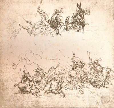 Study for the Cartoon of the Battle of Anghiari by Leonardo da Vinci
