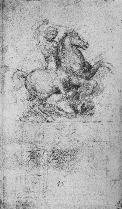 Study of an Equestrian Monument, c1480 by Leonardo da Vinci