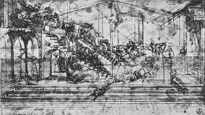Study of the Perspective of the Background of the Adoration of the Magi by Leonardo da Vinci