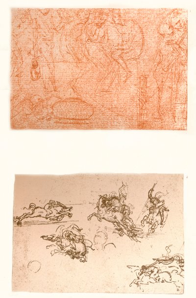 Two drawings by Leonardo da Vinci