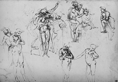 Various Groups and Single Figures by Leonardo da Vinci