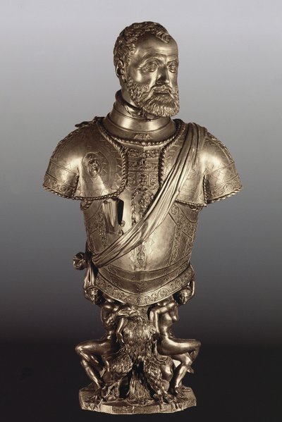Portrait bust of the Holy Roman Emperor Charles V by Leone Leoni