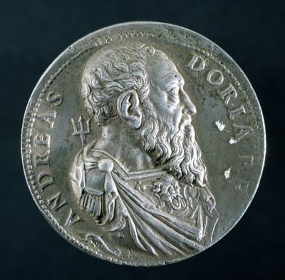 Portrait medallion of Andrea Doria (obverse) by Leone Leoni