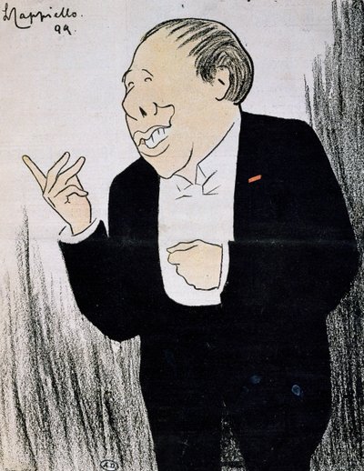 Actor Alexandre Coquelin, known as Coquelin Cadet in caricature from 1899 by Leonetto Cappiello by Leonetto Cappiello