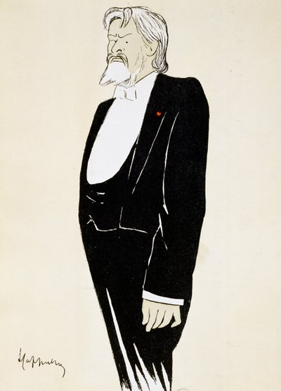 Actor Jean Mounet-Sully, caricature by Leonetto Cappiello