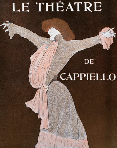 Actress Sarah Bernhardt, Illustration by Leonetto Cappiello, from French Magazine Le Theatre, April 1903 by Leonetto Cappiello